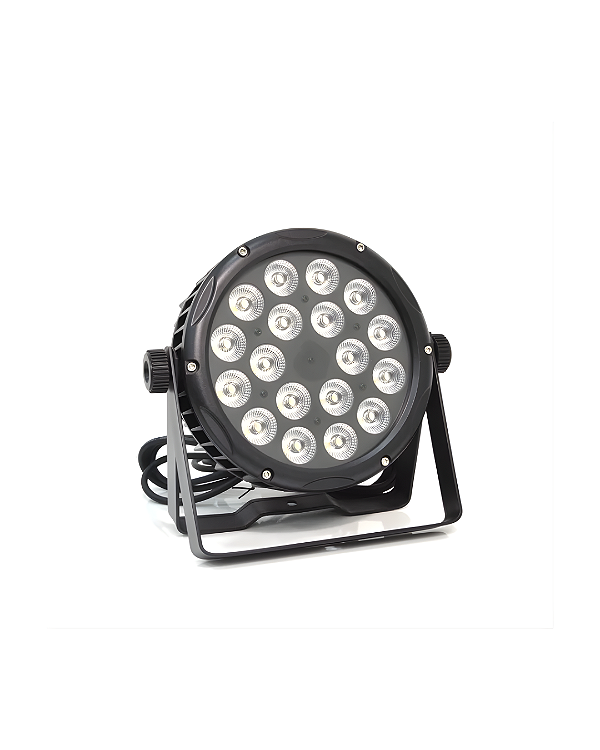 Refletor Outdoor 18 LEDs RGBWA UV com Case IP65
