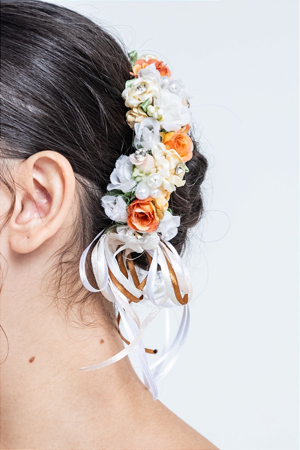 Arranjo de flores para Coque | Camponesa laranja