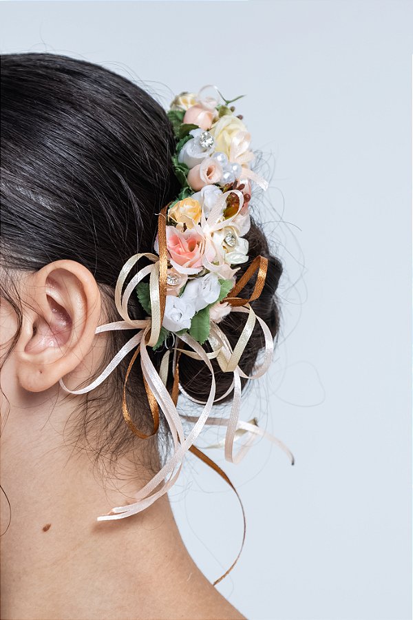 Arranjo de flores para coque | Camponesa Creme