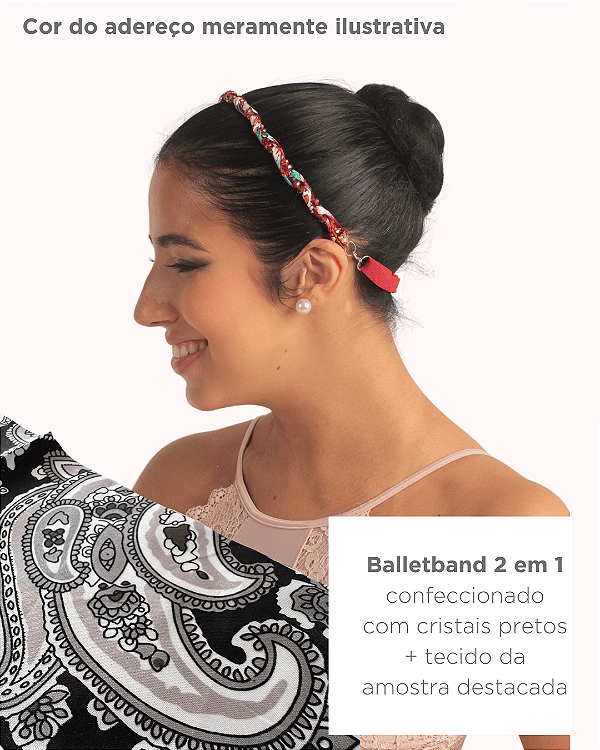 Balletband 2 em 1 | PRINT Preto