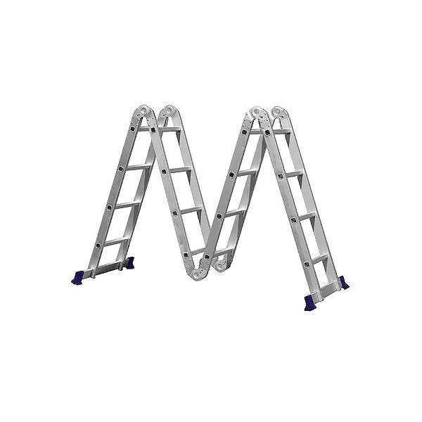 Escada Alumínio Multifuncional 4X4 16 Degraus