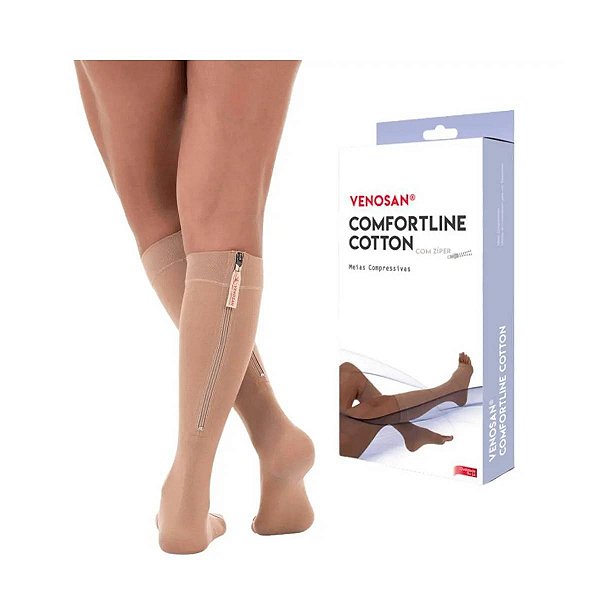 Meia com Ziper Confortline 20-30 mmHg