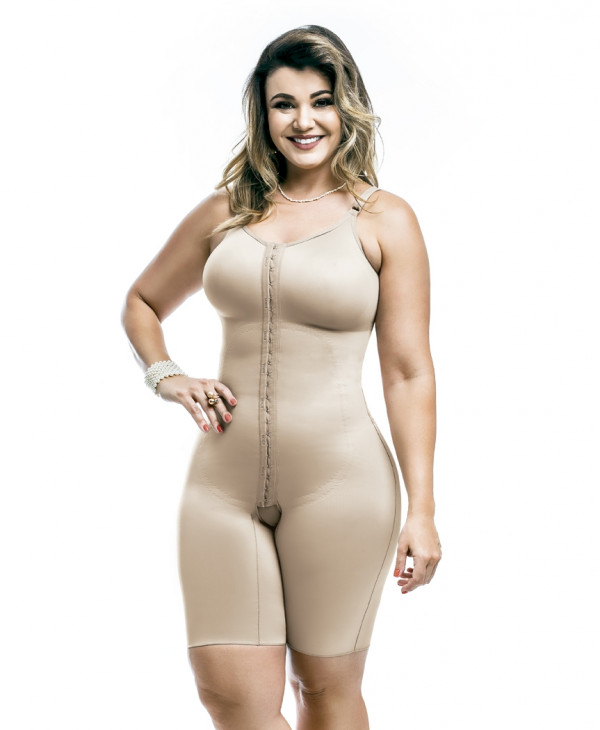 Modelador Light com Abertura Frontal, Busto Pré Moldado e Pernas - 5019 J