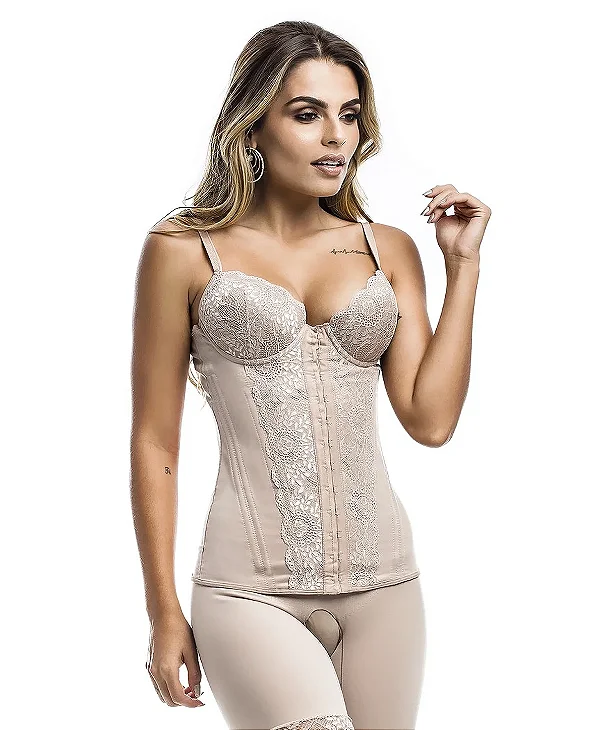 Corselet com Bojo, Renda e 2 elásticos Tomara que caia