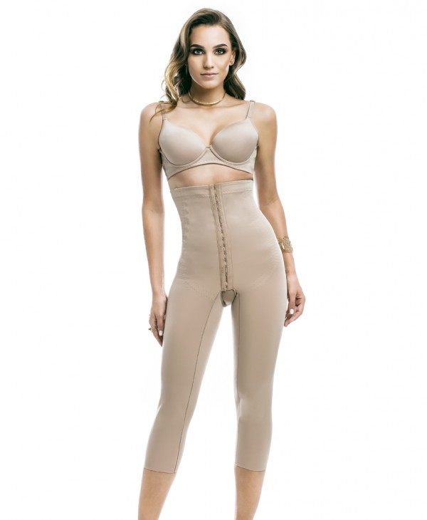 Cinta Cós Alto, pernas até Panturrilha com Abertura Frontal - 3025 AB