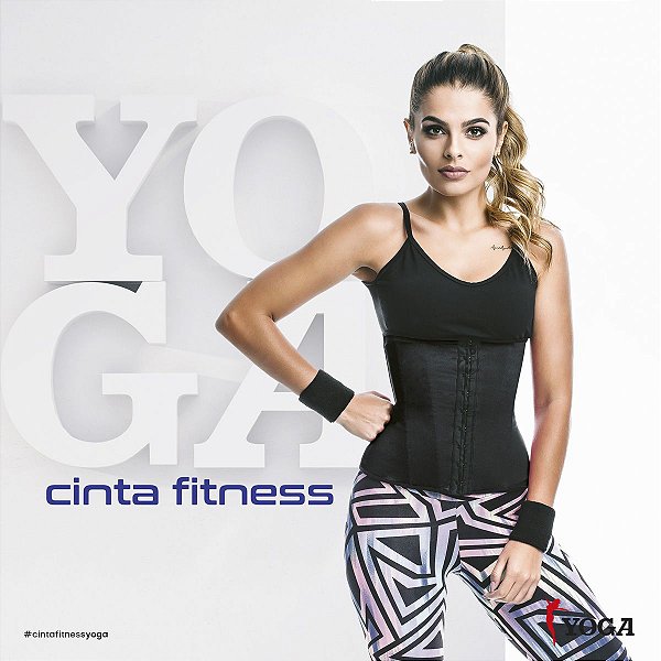 Cinta fitness cirê com 6 barbatanas flexíveis - 3218 E - Cintas Yoga Online