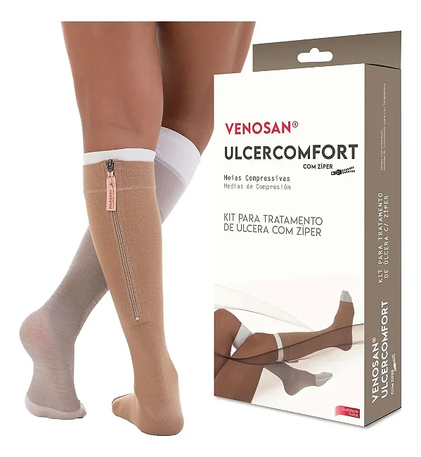 Meia Úlcera Com ZÍper - Ulcerconfort Ziper