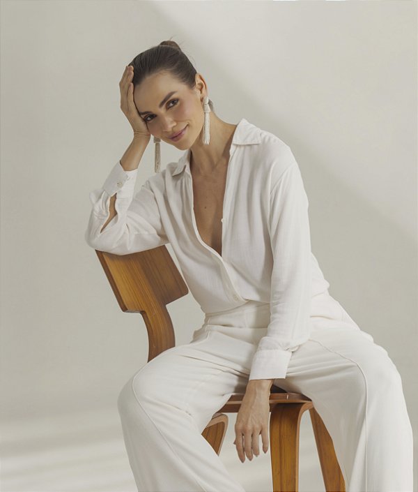 Camisa Ampla Off-white