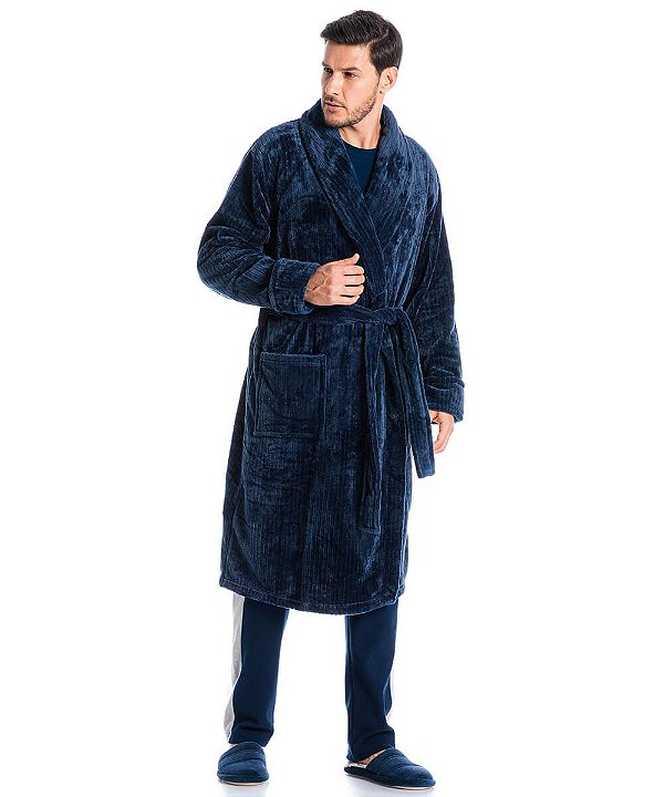 Robe Masculino Longo Fleece Daniela Tombini 6952