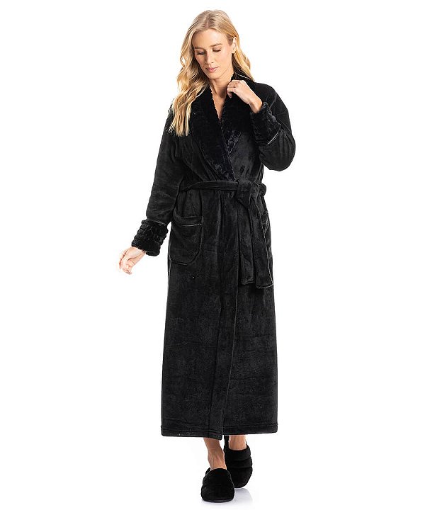 Robe Feminino em Fleece Daniela Tombini 3900 - Preto