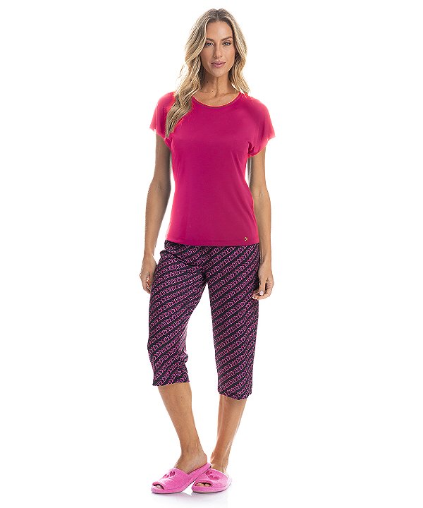 Pijama Feminino Pescador Daniela Tombini 7068 Pink