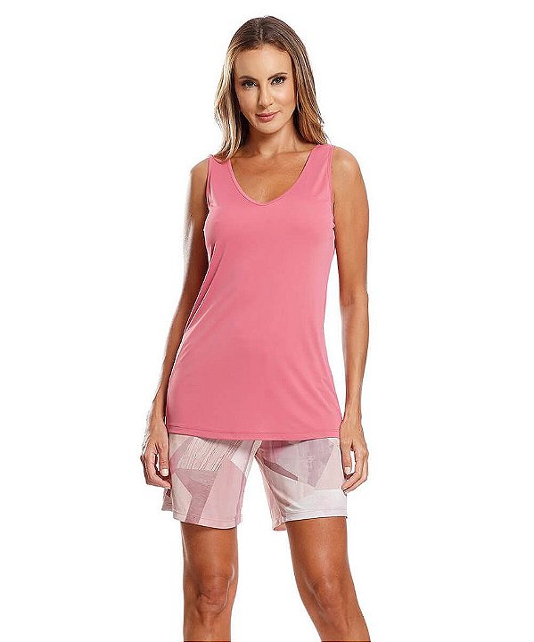 Pijama Feminino Bermuda Paulienne 6768