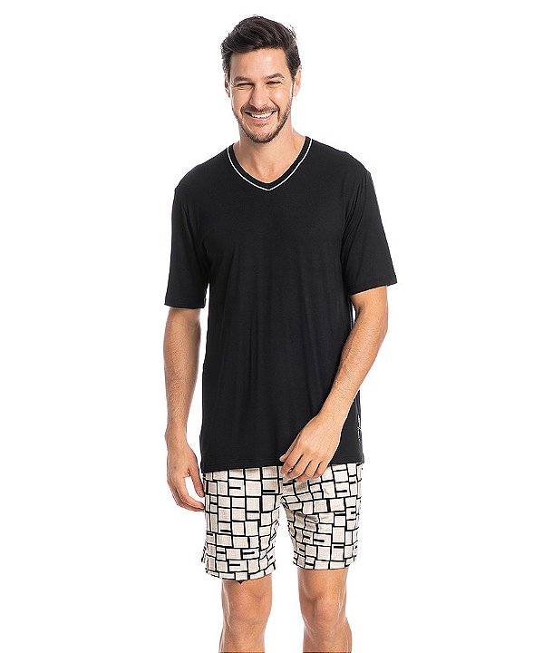 Pijama Masculino Curto Viscose Tombini 4104