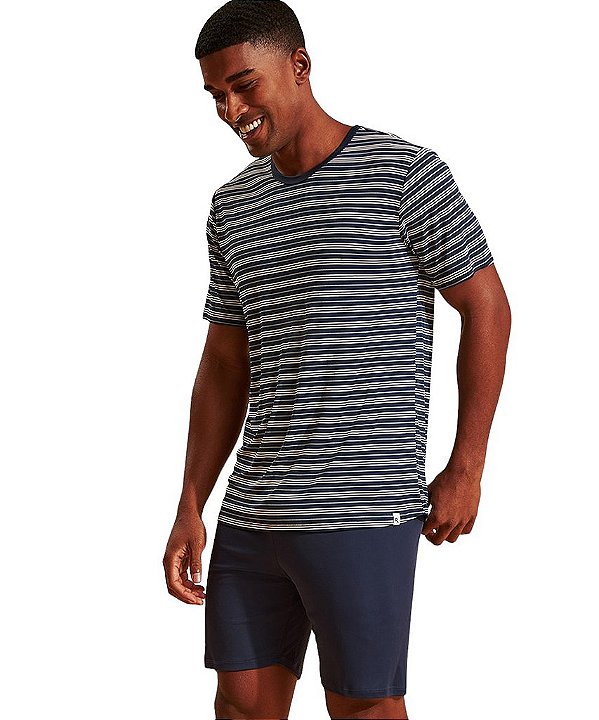 Pijama Masculino Curto em Microfibra Recco 17516
