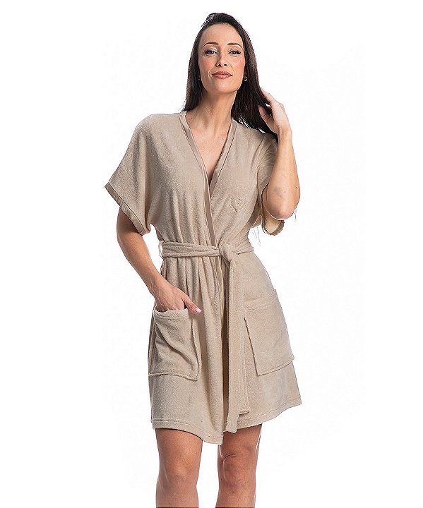 Robe Curto Atoalhado Com Bolso Daniela Tombini 4660