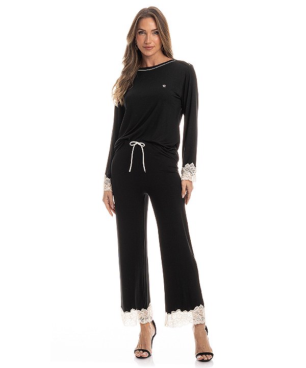 Pijama Longo Feminino Viscolycra Daniela Tombini 6256E