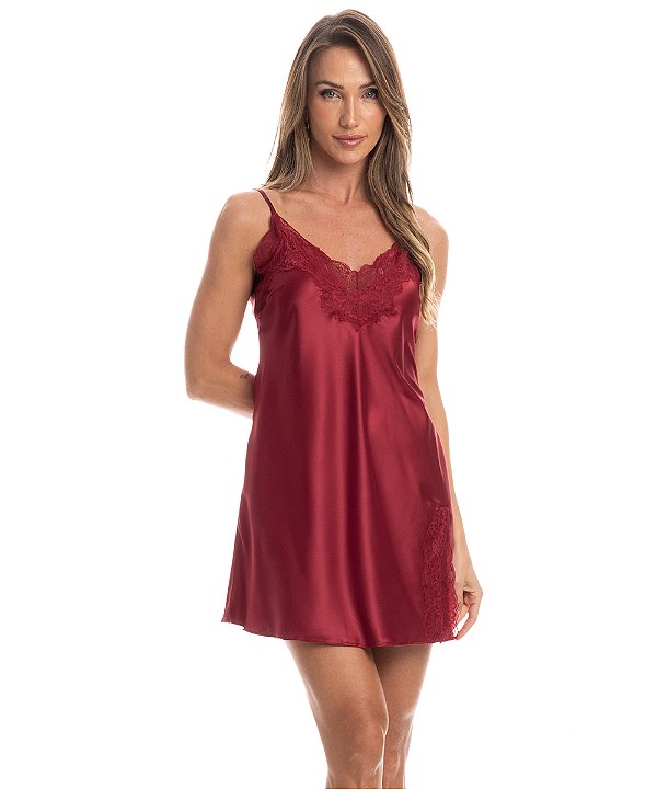 Camisola Cetim com Renda Daniela Tombini 6472E
