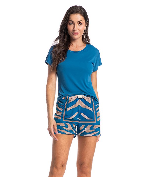 Pijama Curto Microfibra Daniela Tombini 4014E