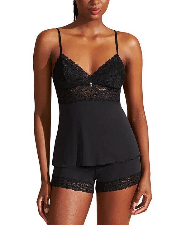 Babydoll Recco Microfibra com Renda 17837