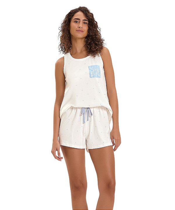 Pijama Feminino Regata com Shorts Cor com Amor 2010808