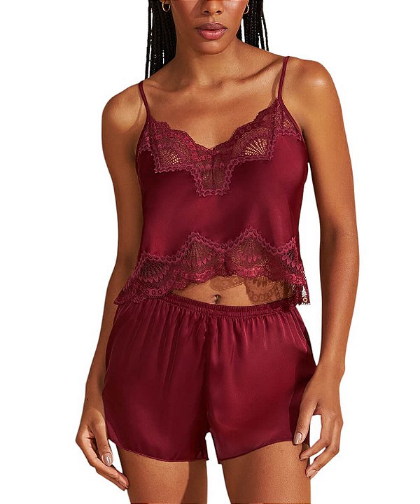 Babydoll Charmeuse com Renda Recco 18087