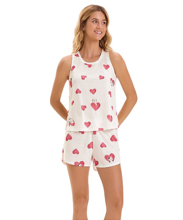 Pijama Feminino Regata Cor com Amor 2010990