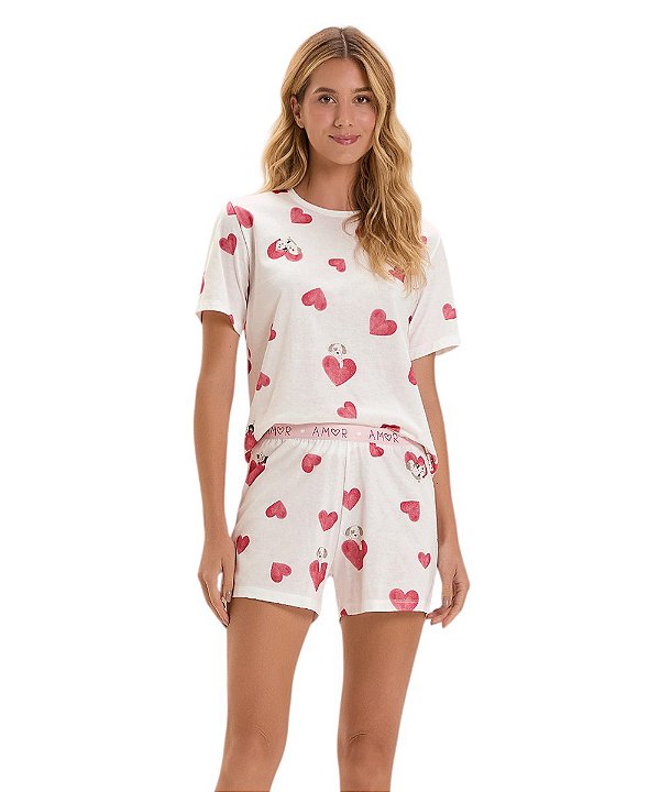 Pijama Feminino Curto Cor com Amor 2010991