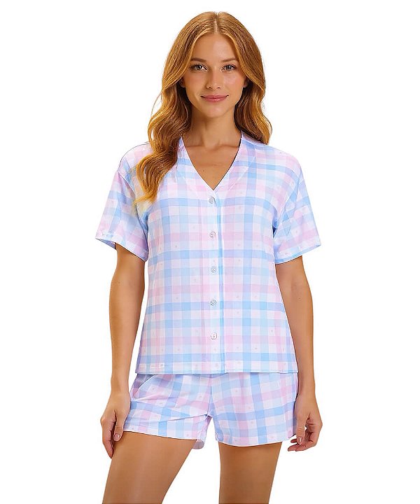 Pijama Feminino Aberto Curto Cor com Amor 2010995