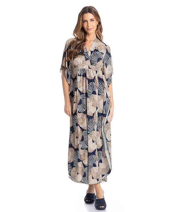 Kaftan Longa em Light Print Daniela Tombini 1548