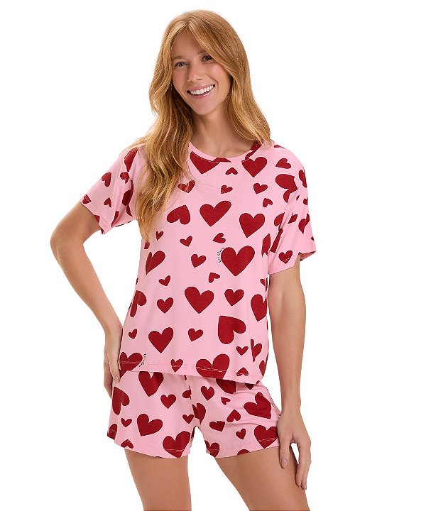 Pijama Feminino Curto Cor com Amor 2010834