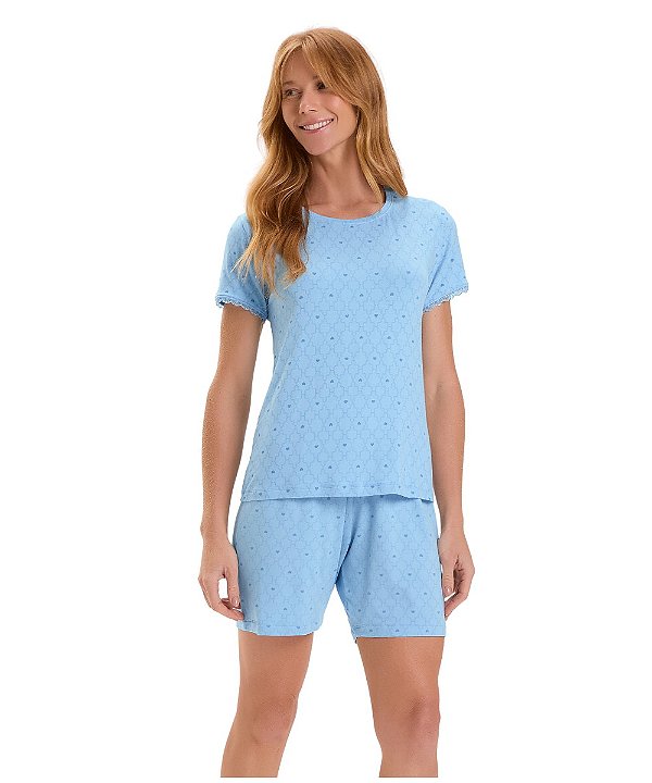 Pijama Feminino Bermuda Cor com Amor 2010886