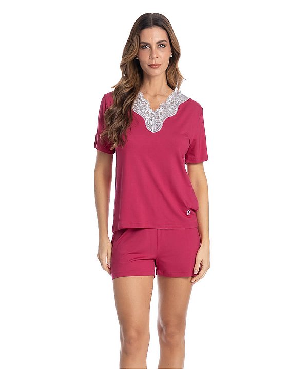 Pijama Feminino Curto em Viscose Daniela Tombini 9934E