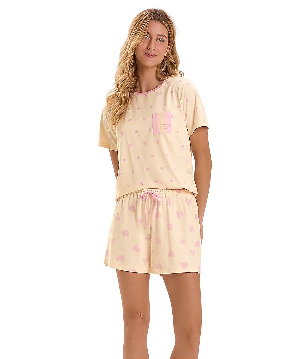 Pijama Feminino Curto Cor com Amor 2010938