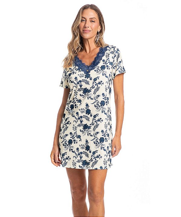 Camisão Curto com Renda Daniela Tombini 2824