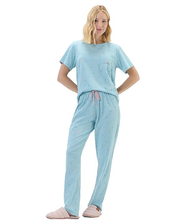 Pijama Feminino Longo Cor com Amo 2011143