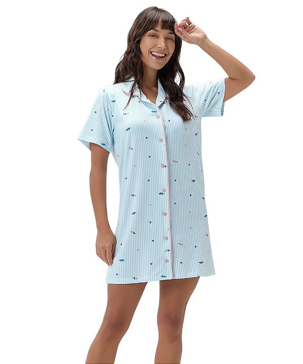 Camisola Curta com Abertura Cor com Amor 2011149