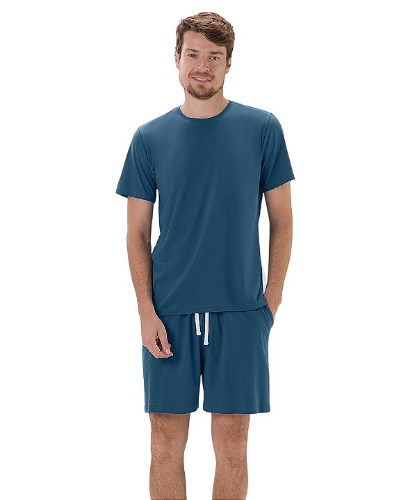 Pijama Masculino Curto Com com Amor 2030194