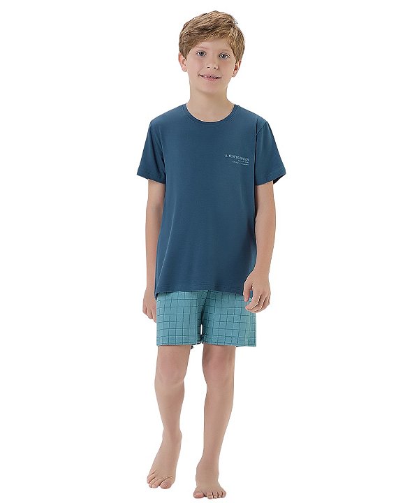 Pijama Masculino Infantil Curto Cor com Amor 2060074