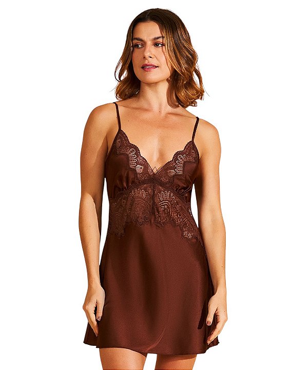 Camisola Curta em Cetim Recco 18453