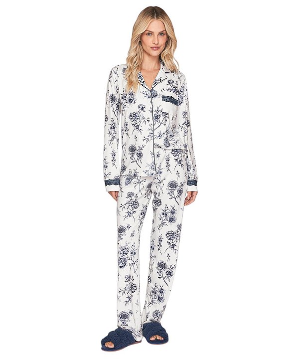 Pijama Feminino Longo com Abertura Lua Lua 031110585