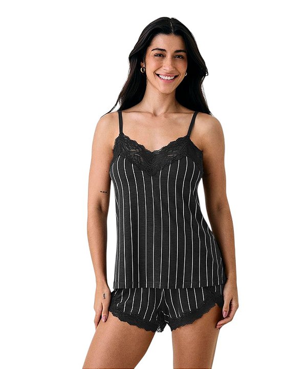 Short Doll em Viscose e Renda Hope MCS184