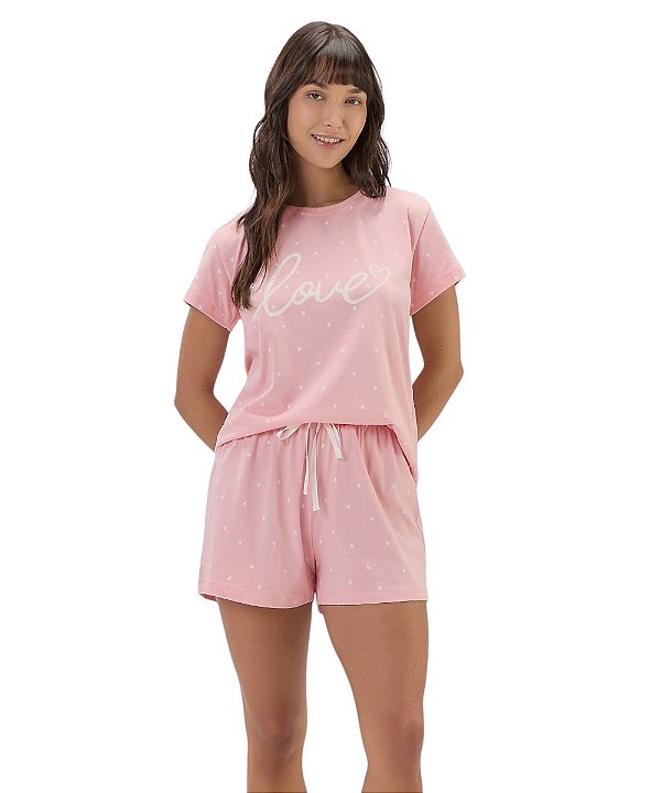 Pijama Feminino Curto Cor com Amor 2011232