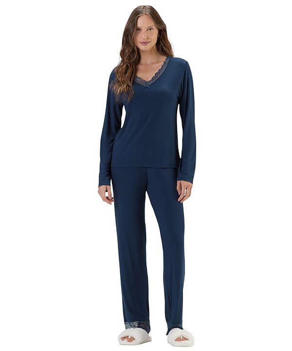 Pijama Feminino Longo Cor com Amor 2011199