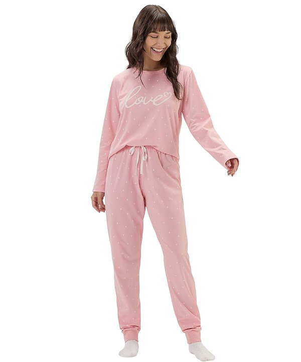 Pijama Feminino Longo Cor com Amor 2011234