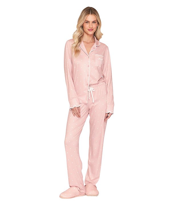 Pijama Longo Abotoado Lua Lua 109110585