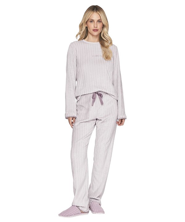 Pijama Feminino Longo em Fleece Lua Lua 002112185