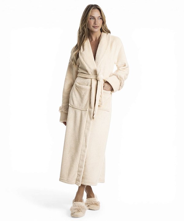 Robe Feminino Longo em Fleece Daniela Tombini 3622