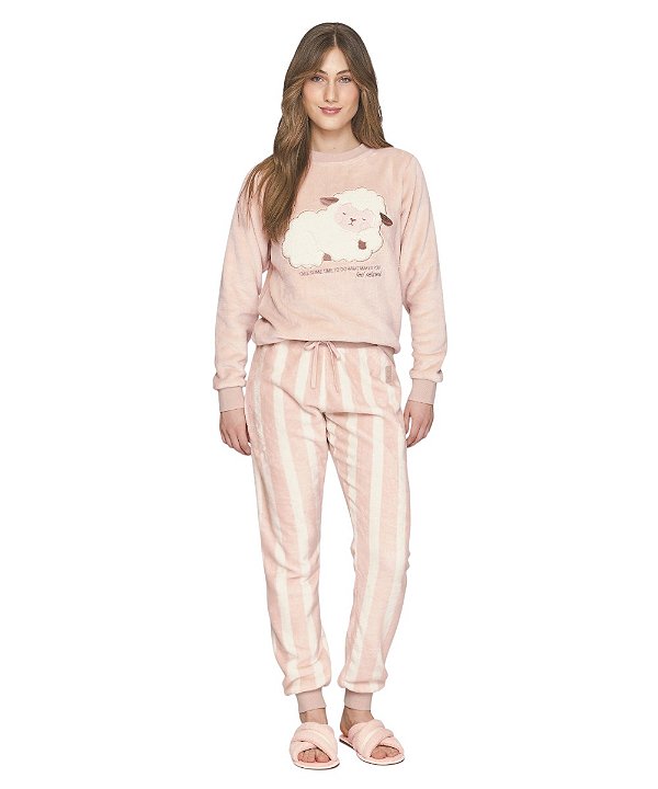 Pijama Feminino Longo Fleece Lua Lua 102112185