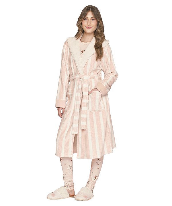 Robe Feminino Longo em Fleece Lua Lua 102720285