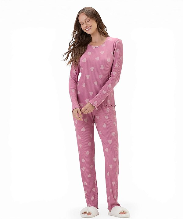 Pijama Feminino Longo Cor com Amor 2011135